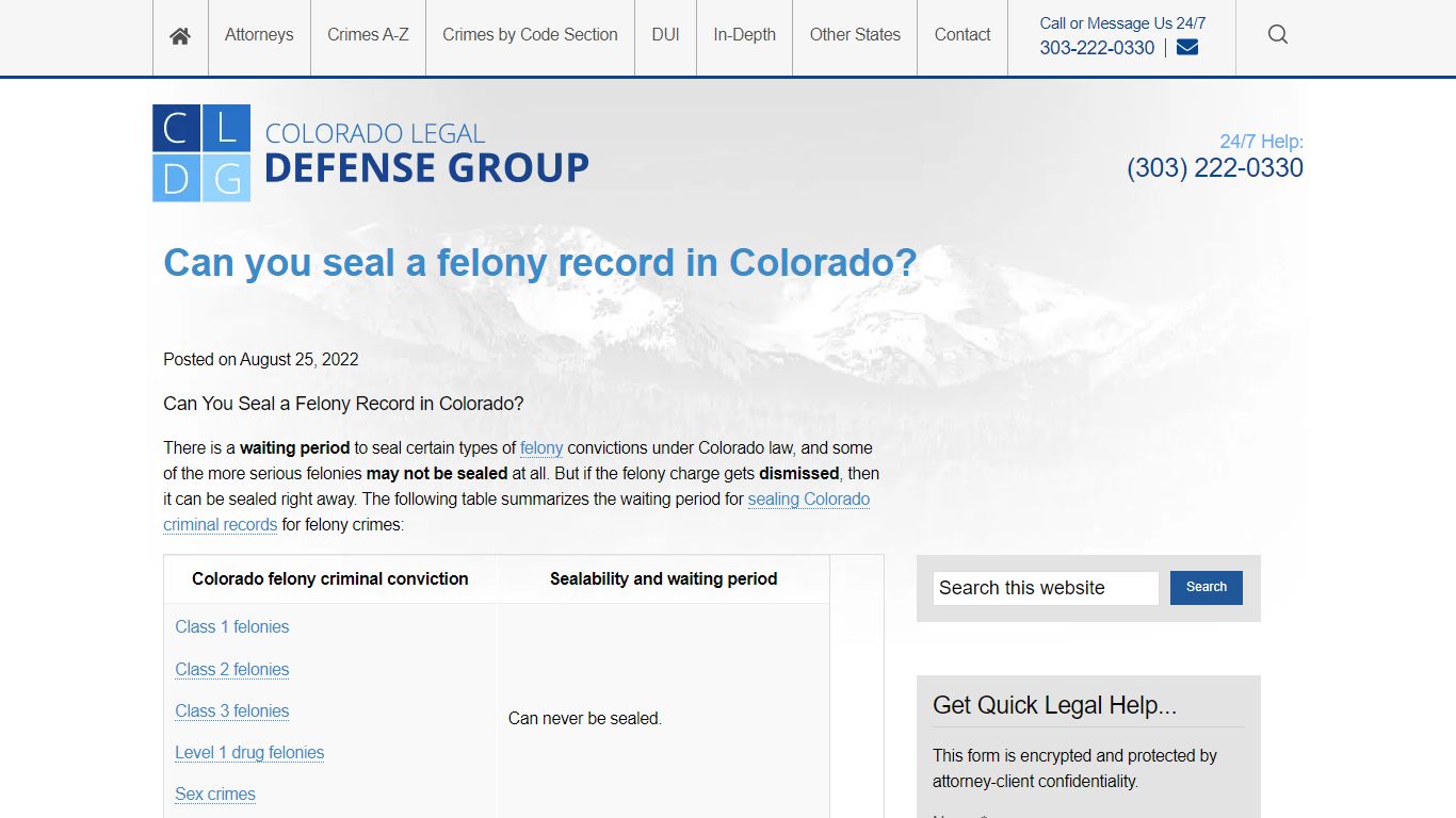 Can you seal a felony record in Colorado? - Shouse Law Group